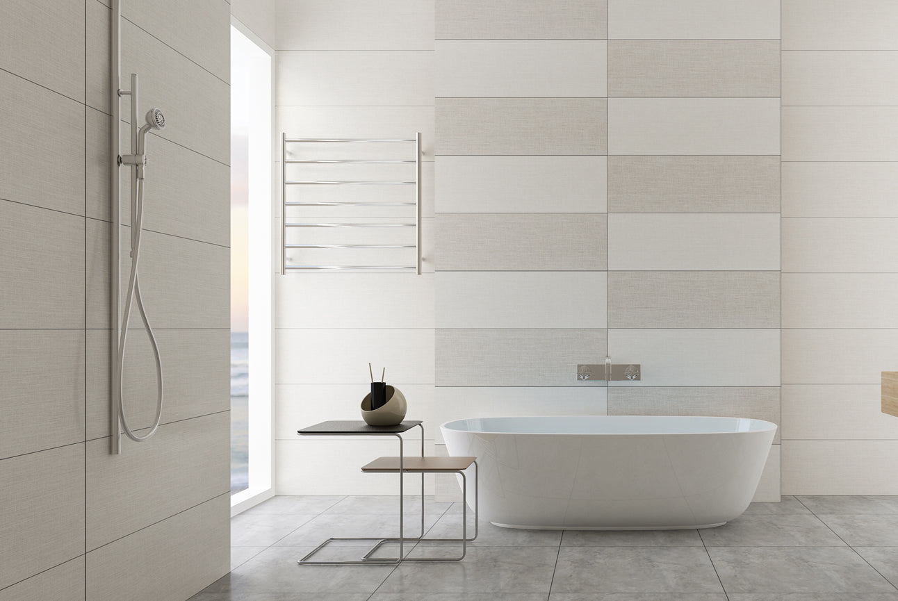 LINSOL ALLEGRA 7 BAR HEATED TOWEL RAIL CHROME 750MM