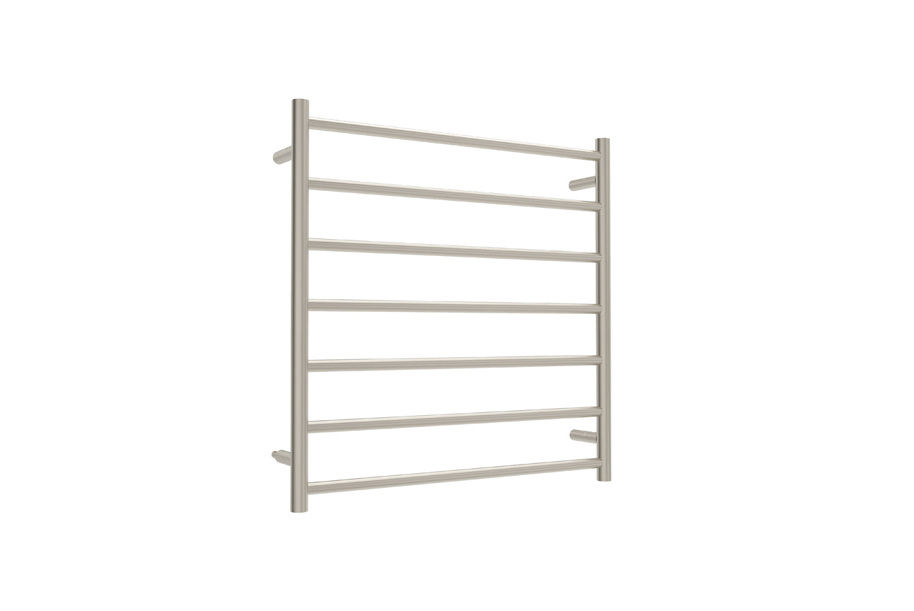 LINSOL ALLEGRA 7 BAR HEATED TOWEL RAIL BRUSHED NICKEL 750MM