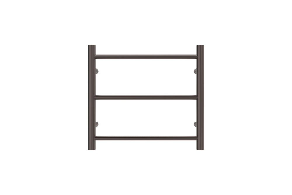LINSOL AVID 3 BAR HEATED TOWEL RAIL GUN METAL 450MM