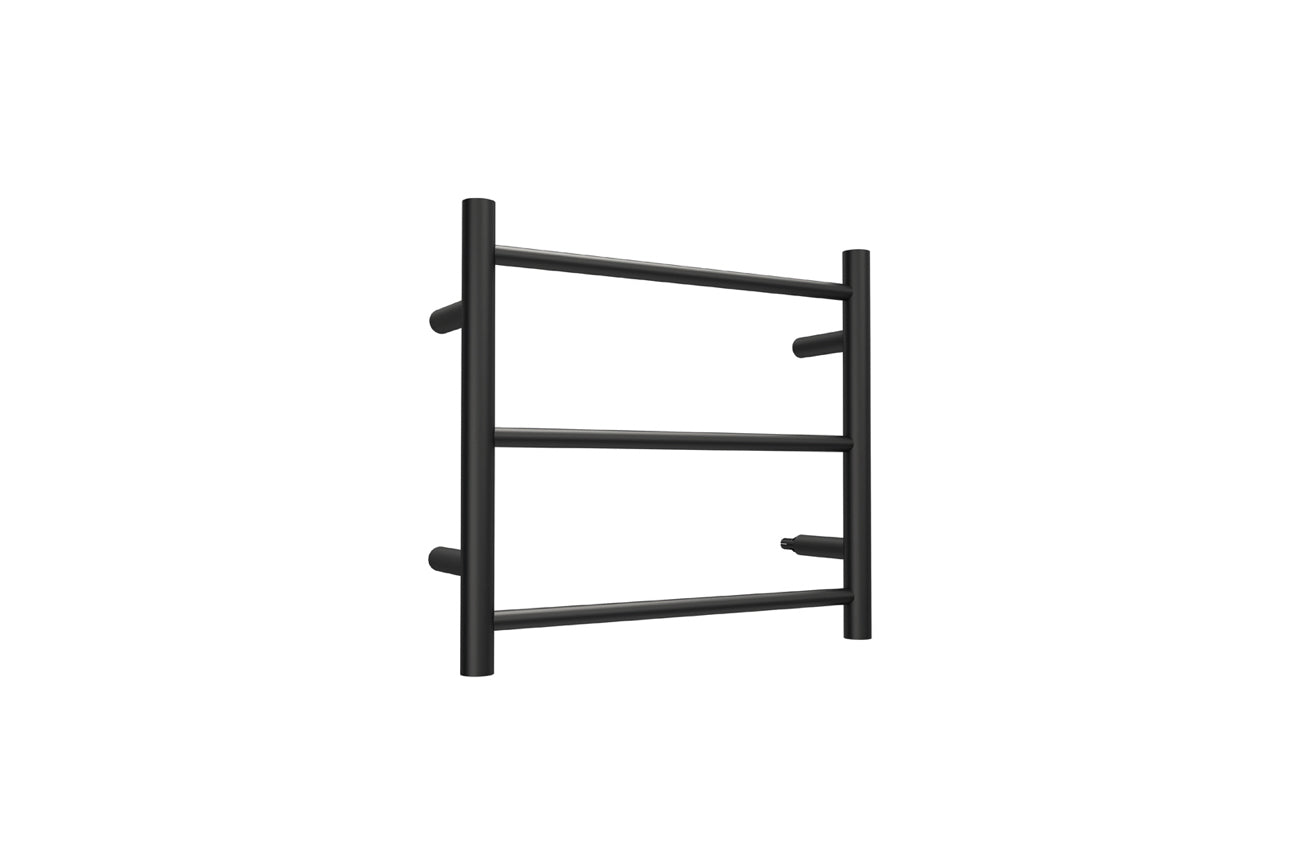 LINSOL AVID 3 BAR HEATED TOWEL RAIL MATTE BLACK 450MM