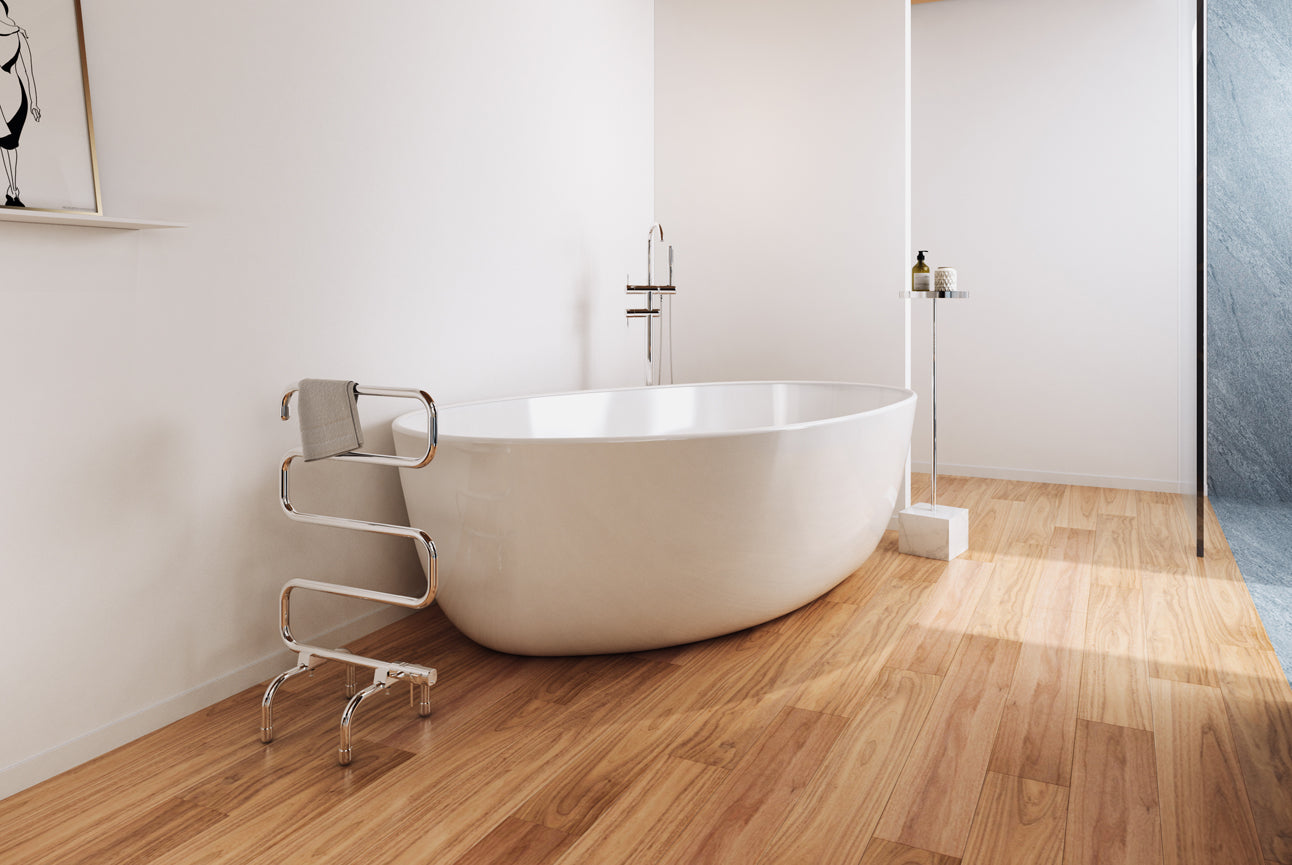 LINSOL AVID 5 BAR HEATED FREESTANDING RAIL CHROME 950MM