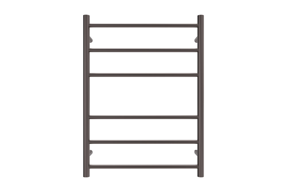LINSOL AVID 6 BAR HEATED TOWEL RAIL GUN METAL 800MM
