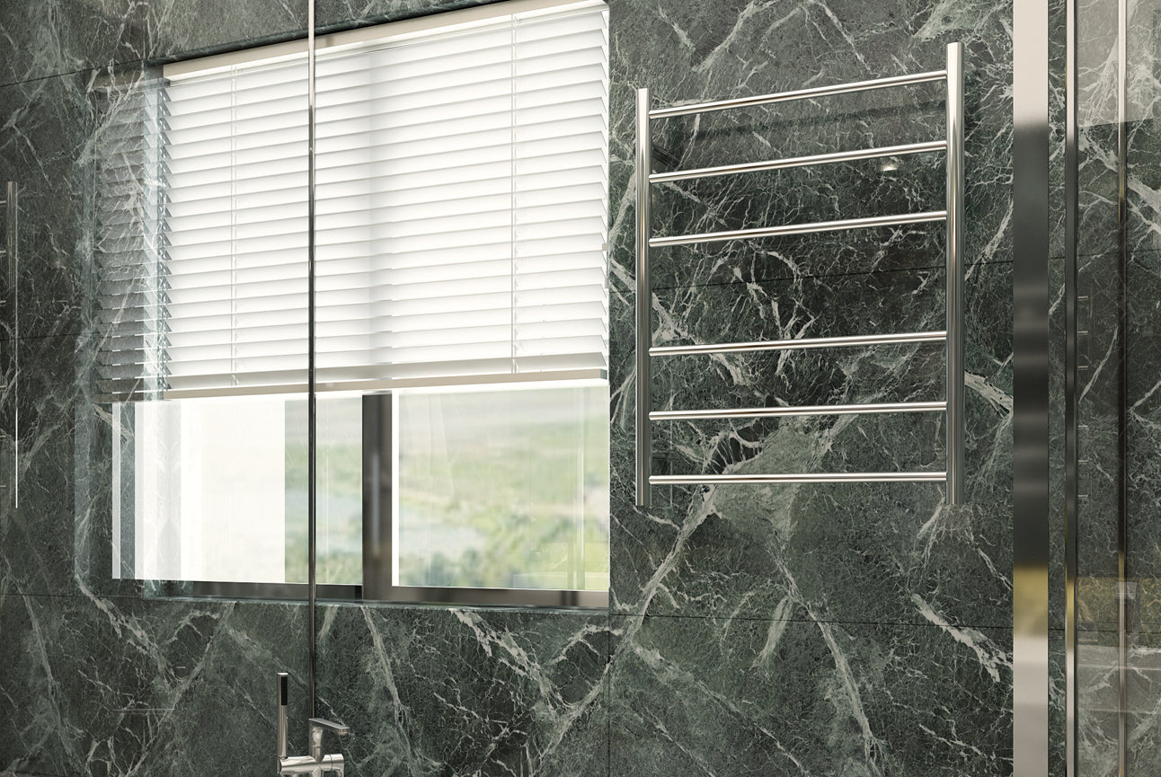 LINSOL AVID 6 BAR HEATED TOWEL RAIL CHROME 800MM