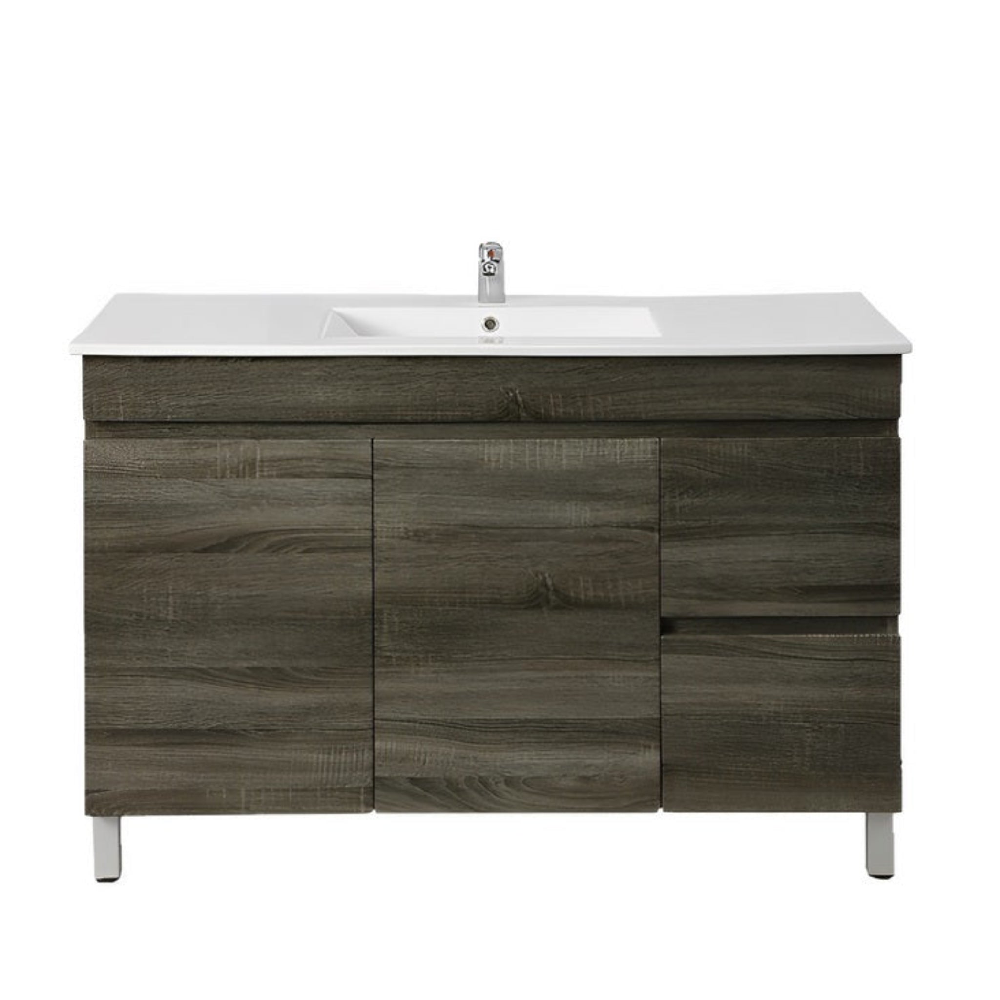 POSEIDON BERGE DARK GREY 1200MM FLOOR STANDING VANITY (AVAILABLE IN LEFT HAND DRAWER AND RIGHT HAND DRAWER)