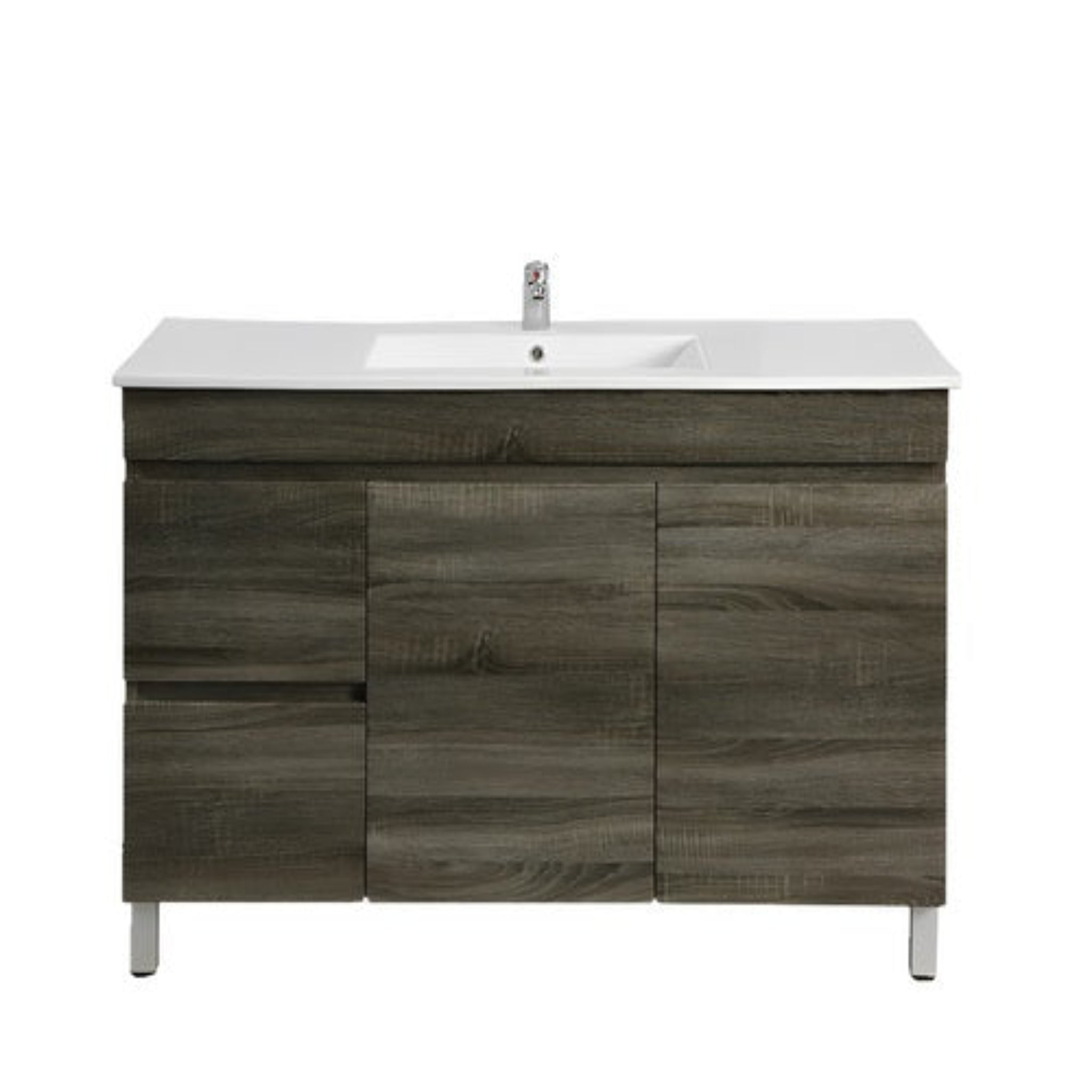 POSEIDON BERGE DARK GREY 1200MM FLOOR STANDING VANITY (AVAILABLE IN LEFT HAND DRAWER AND RIGHT HAND DRAWER)