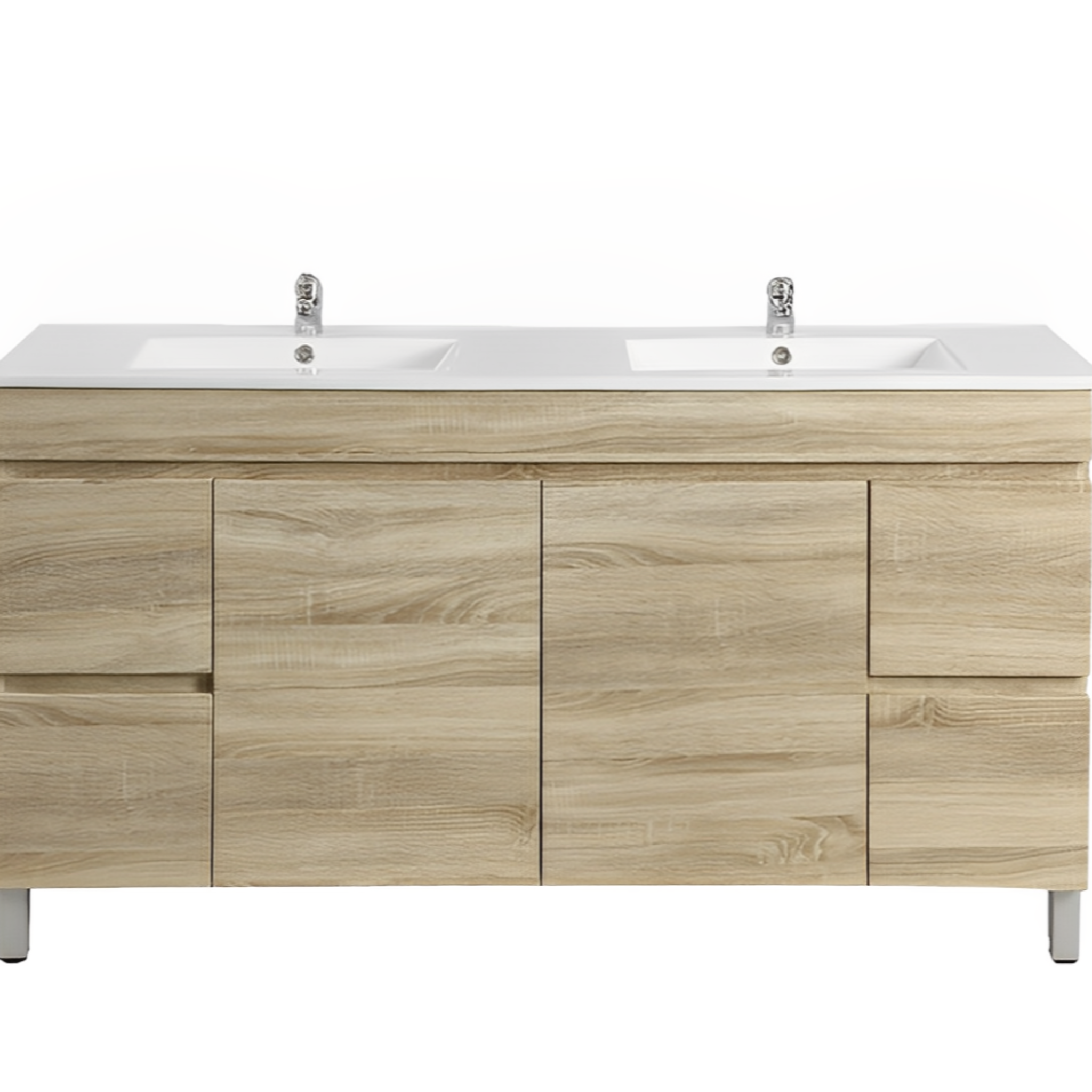 POSEIDON BERGE WHITE OAK FLOOR STANDING VANITY 1500MM