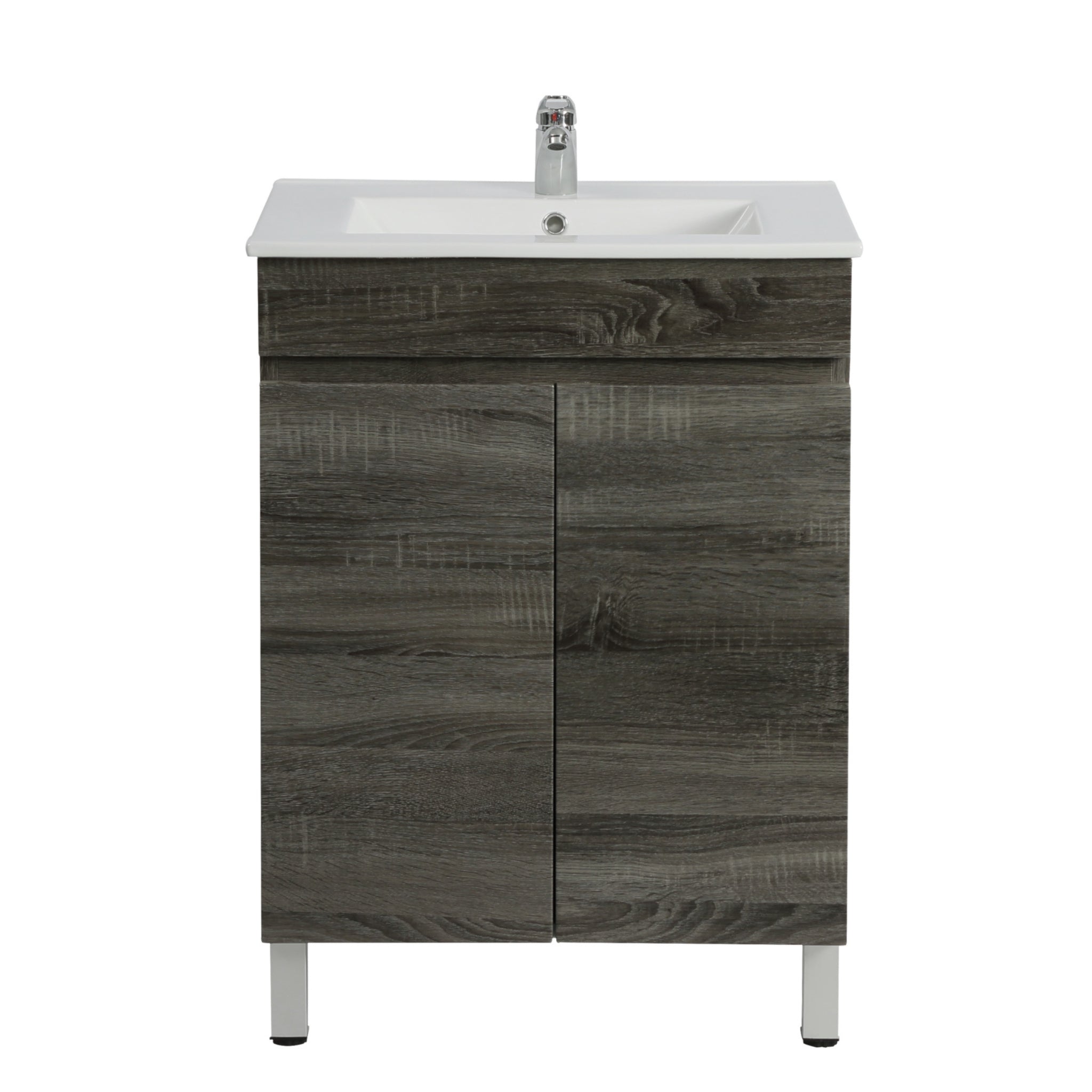 POSEIDON BERGE DARK GREY 600MM FLOOR STANDING VANITY