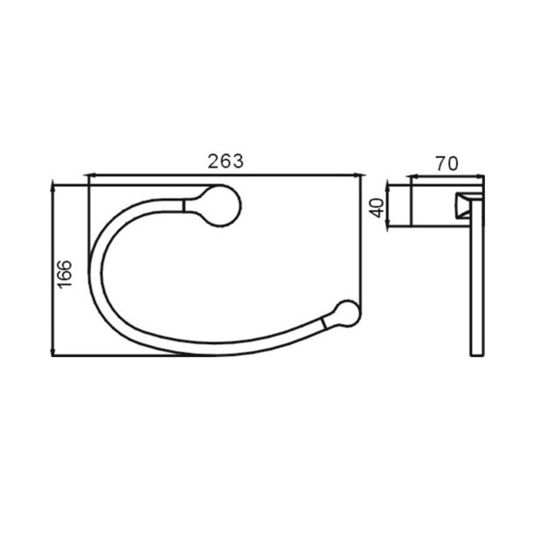 HELLYCAR KELLY TOWEL RING CHROME