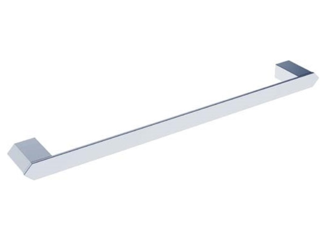 HELLYCAR VERGE SINGLE NON-HEATED TOWEL RAIL CHROME 600MM AND 800MM