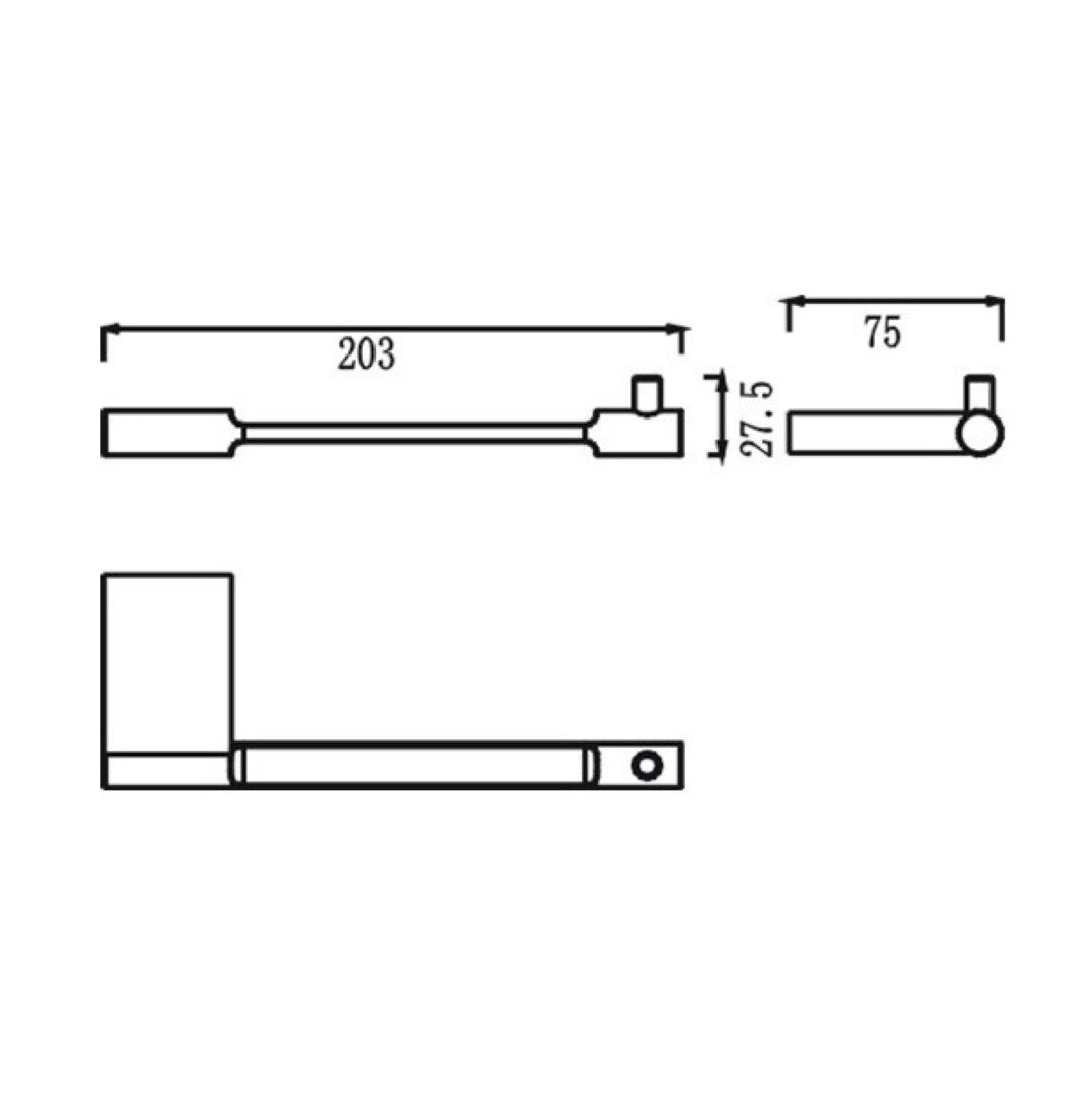 HELLYCAR GEO TOILET ROLL HOLDER CHROME