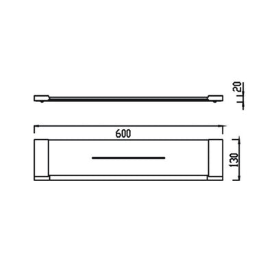 HELLYCAR GEO SHELF CHROME
