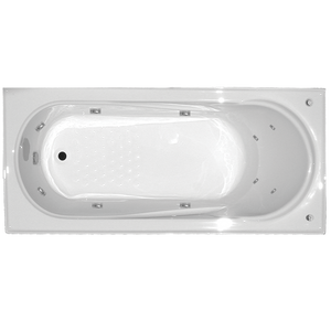 BROADWAY ALLURA SPA BATH GLOSS WHITE 1800MM WITH DIFFERENT JET CONFIGURATIONS