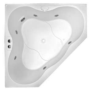 BROADWAY ALMINA CORNER SPA BATHTUB WHITE 1285MM WITH JET CONFIGURATIONS