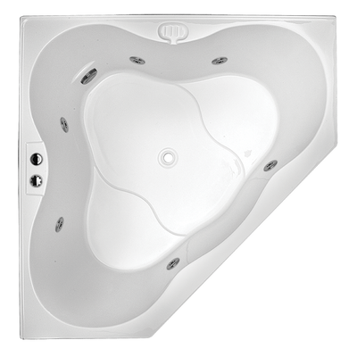 BROADWAY ALMINA CORNER SPA BATHTUB WHITE 1285MM WITH JET CONFIGURATIONS