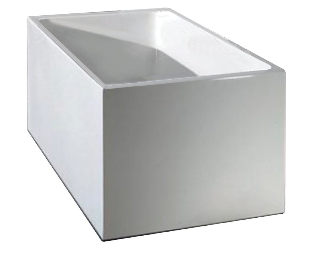 BROADWAY ATAUD SLIMLINE FREE STANDING BATH GLOSS WHITE 1350MM