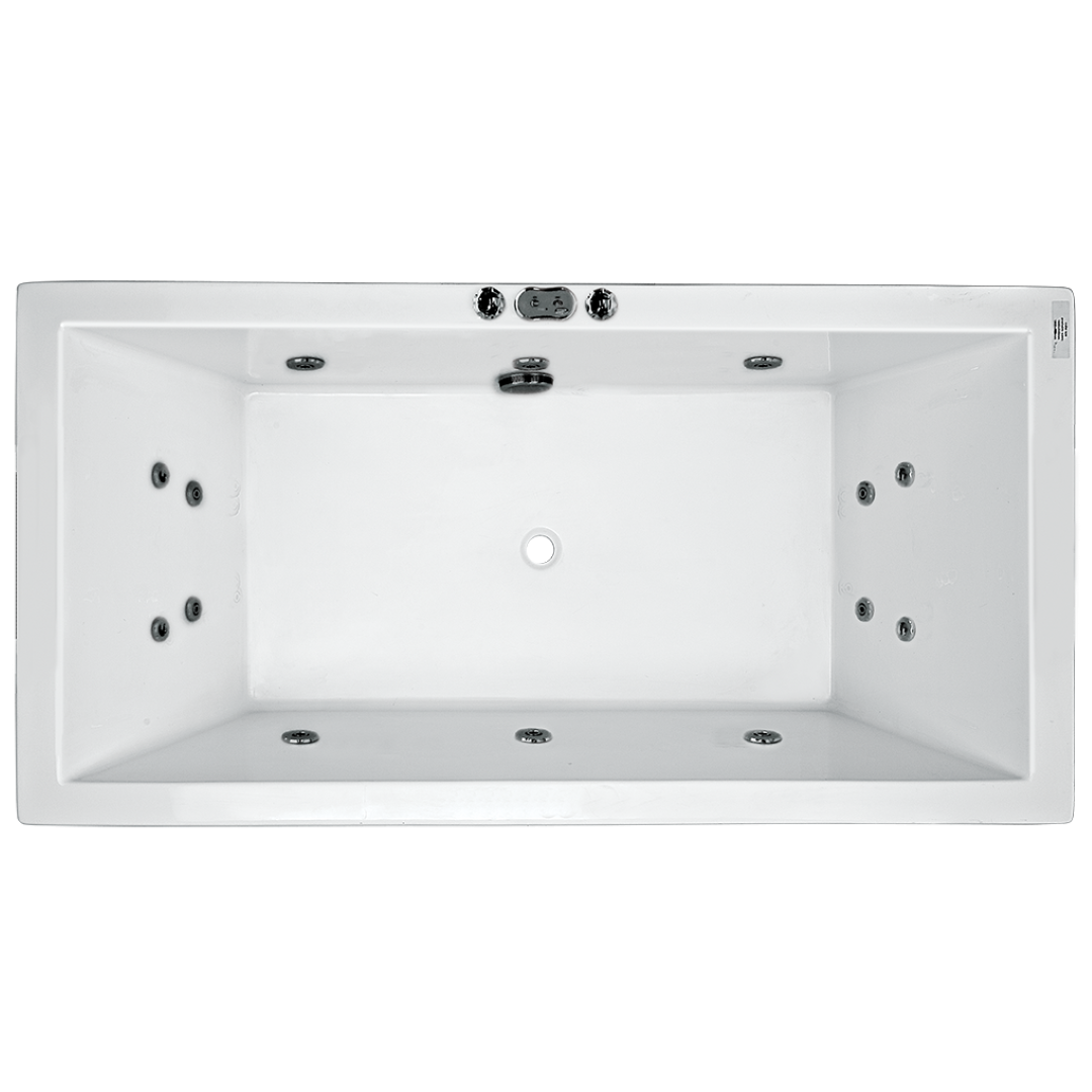 BROADWAY CATOLINA BUILT-IN SPA GLOSS WHITE (AVAILABLE IN 1550MM, 1680MM AND 1800MM) WITH JET CONFIGURATIONS