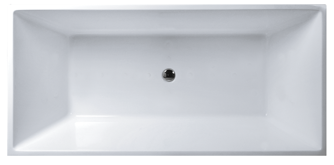 BROADWAY CUBICA FREE STANDING BATH GLOSS WHITE (AVAILABLE IN 980MM, 1050MM, 1200MM, 1400MM, 1500MM AND 1700MM)
