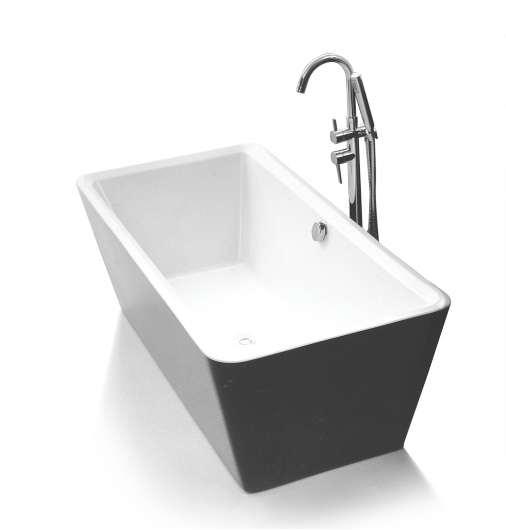 BROADWAY FS3 FREESTANDING BATH BLACK 1700MM