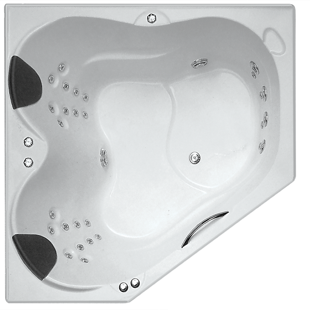 BROADWAY KARMEN CORNER SPA BATHUB WHITE 1400MM WITH 28-JETS