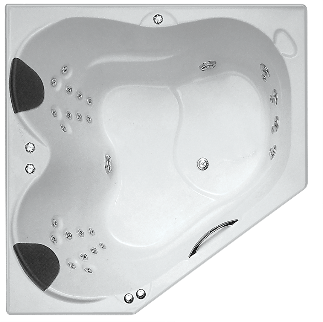 BROADWAY KARMEN CORNER SPA BATHUB WHITE 1400MM WITH 28-JETS