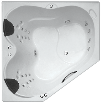 BROADWAY KARMEN CORNER SPA BATHUB WHITE 1400MM WITH 28-JETS