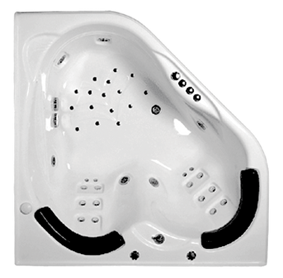 BROADWAY SAPPHIRA CORNER SPA BATHTUB WHITE 1500MM WITH 18-JETS