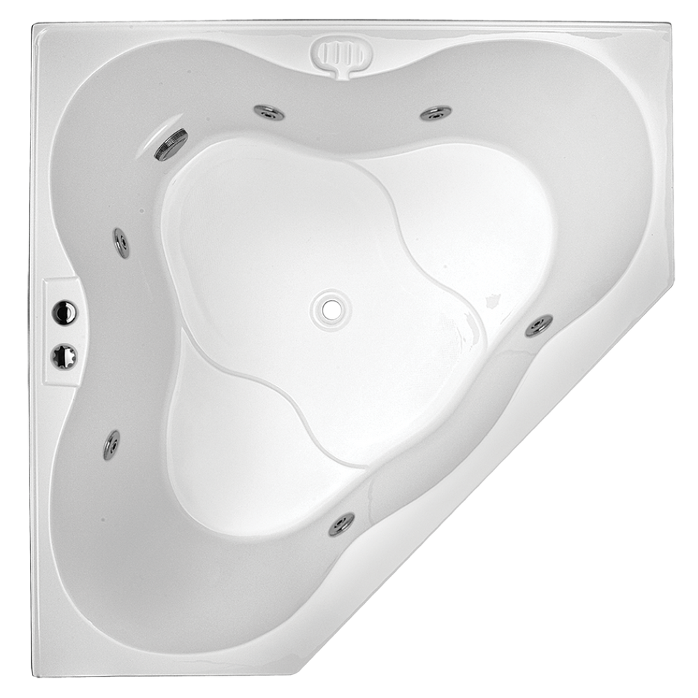 BROADWAY ZAMORA CORNER SPA BATHTUB WHITE 1485MM WITH JET CONFIGURATIONS