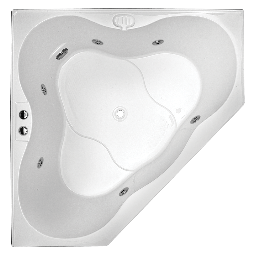 BROADWAY ZAMORA CORNER SPA BATHTUB WHITE 1485MM WITH JET CONFIGURATIONS