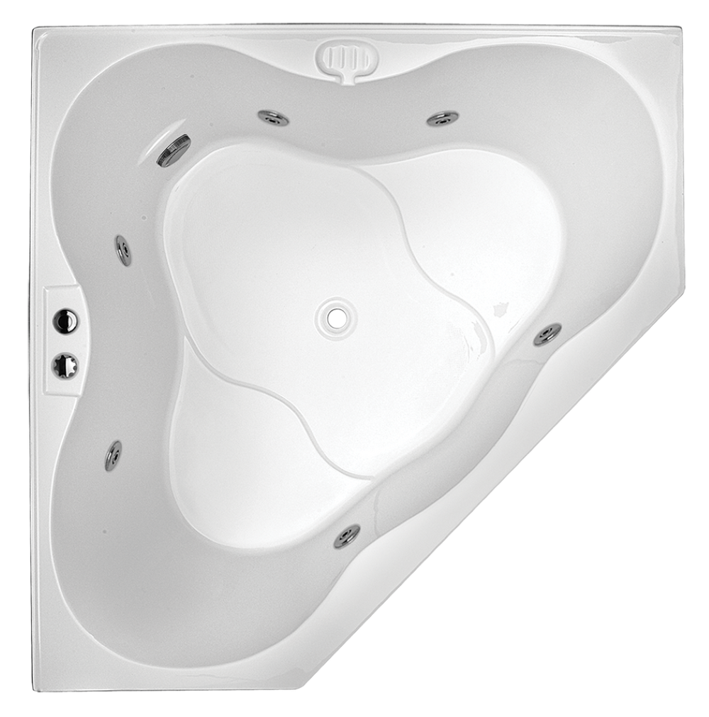 BROADWAY ZAMORA CORNER SPA BATHTUB WHITE 1485MM WITH JET CONFIGURATIONS