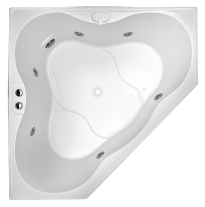 BROADWAY ZAMORA CORNER SPA BATHTUB WHITE 1485MM WITH JET CONFIGURATIONS