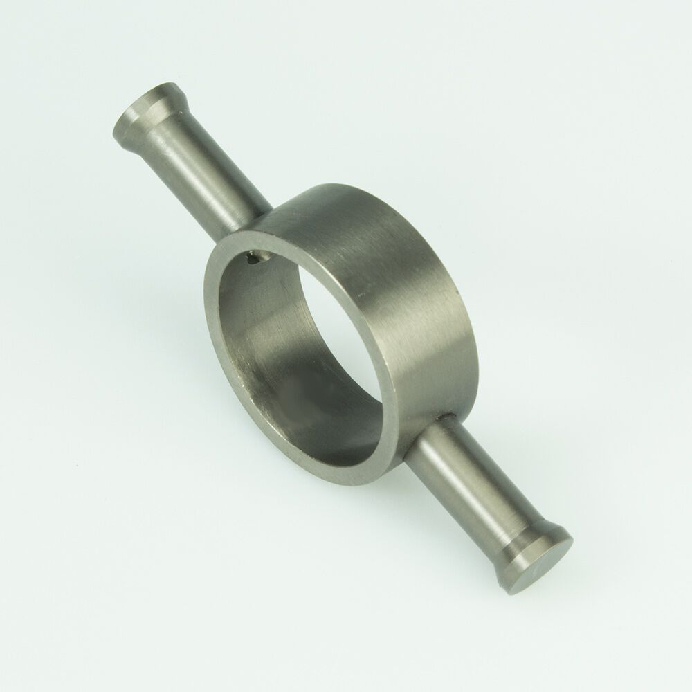RADIANT HEATING ROUND HOOK ACCESSORY FOR VERTICAL TOWEL RAIL BRUSHED SATIN 110MM