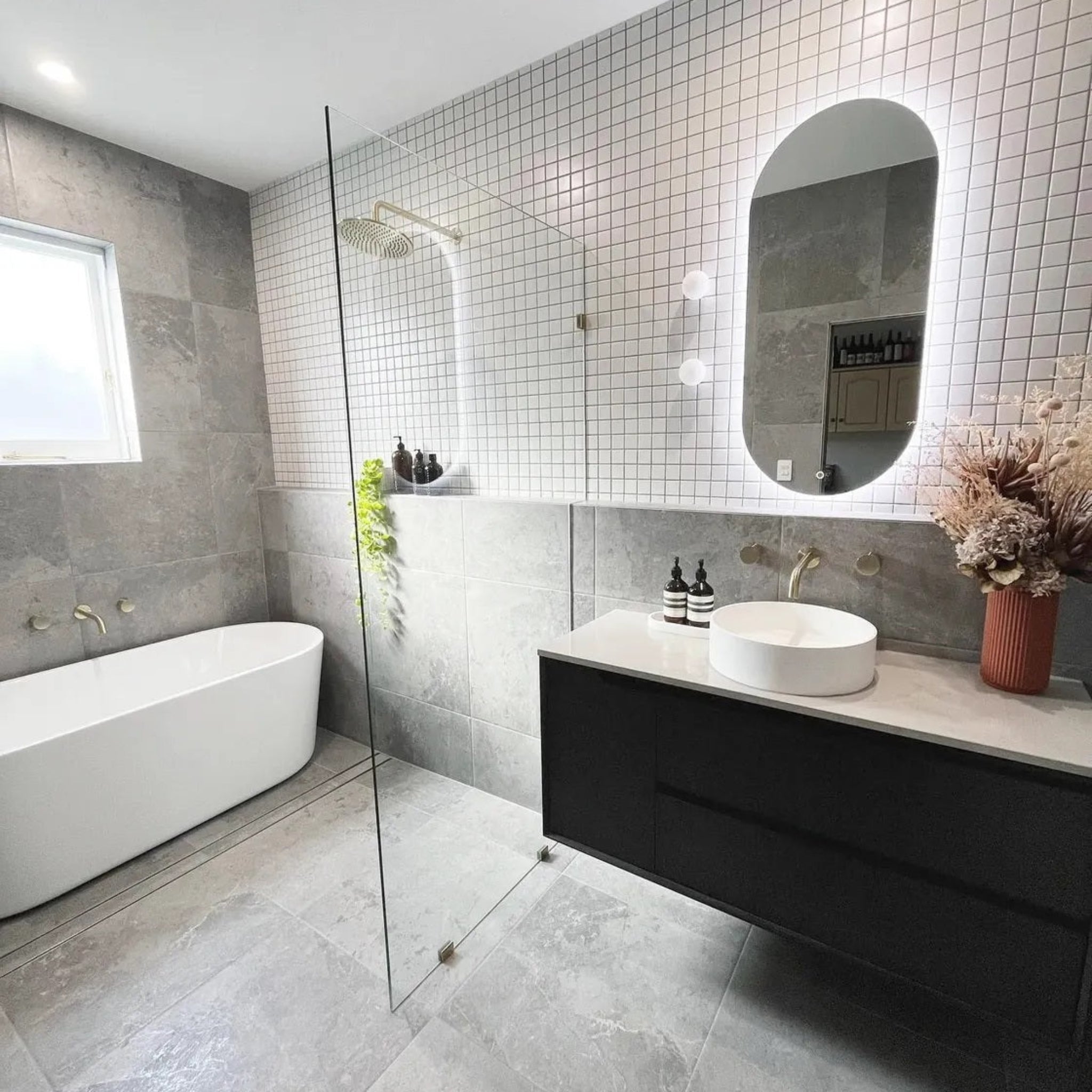 OTTI BYRON BLACK OAK 1200MM SINGLE BOWL WALL HUNG VANITY