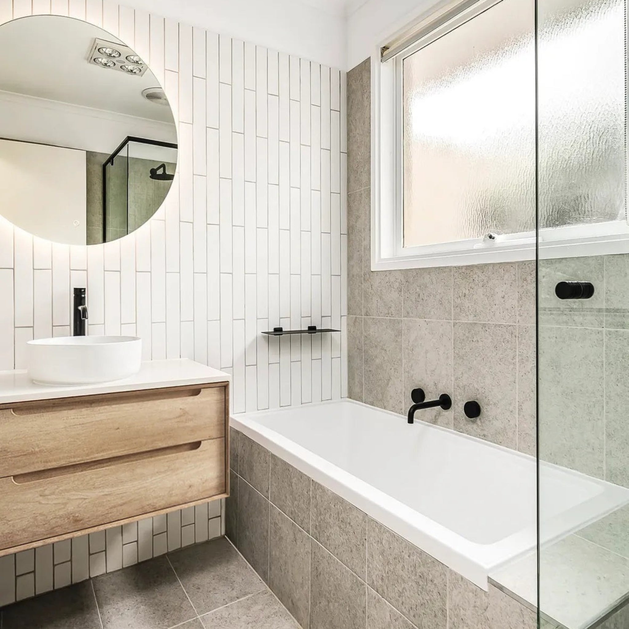 OTTI BYRON NATURAL OAK 900MM SINGLE BOWL WALL HUNG VANITY