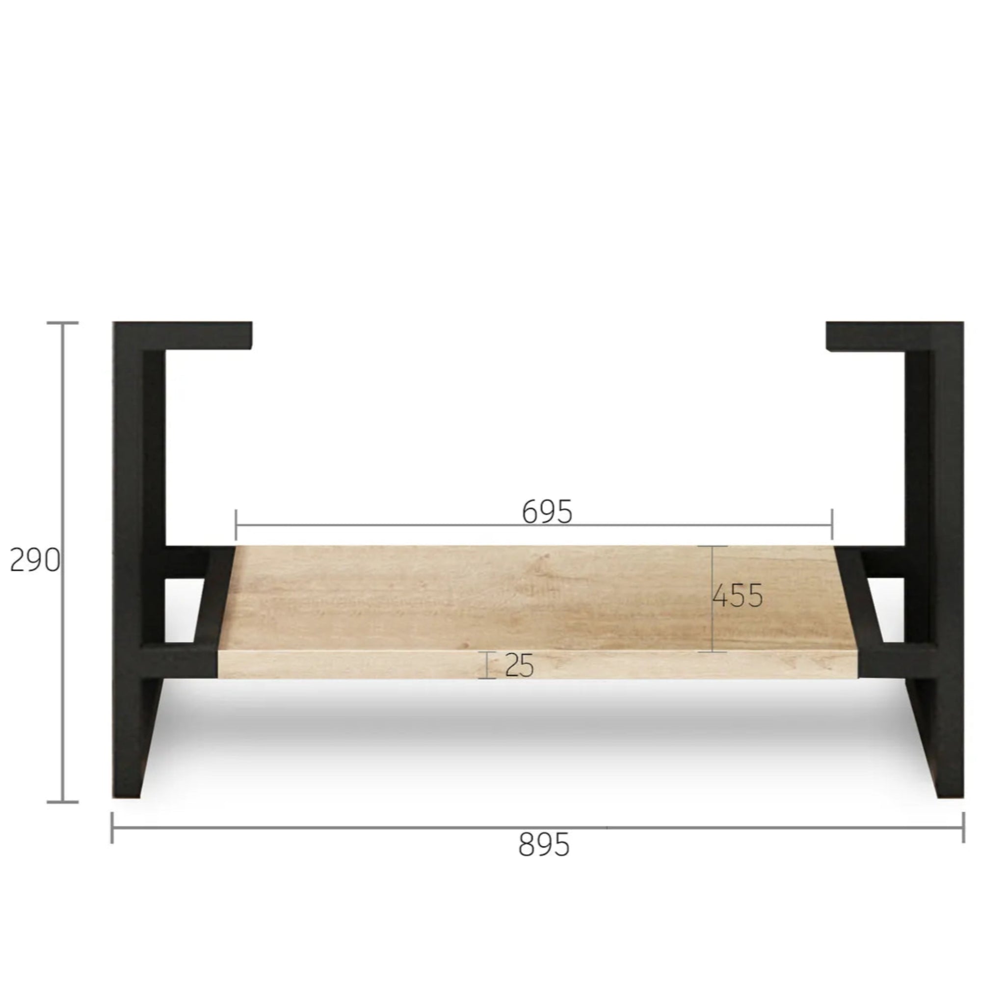 OTTI BYRON NATURAL OAK 900MM SINGLE BOWL FLOOR STANDING VANITY