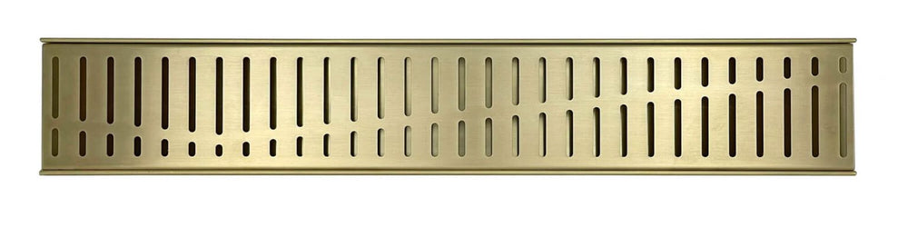 GRATES2GO NATURAL BRASS FLOW PATTERN DRAIN 100MM X 1000MM (CUSTOM SIZES AVAILABLE)