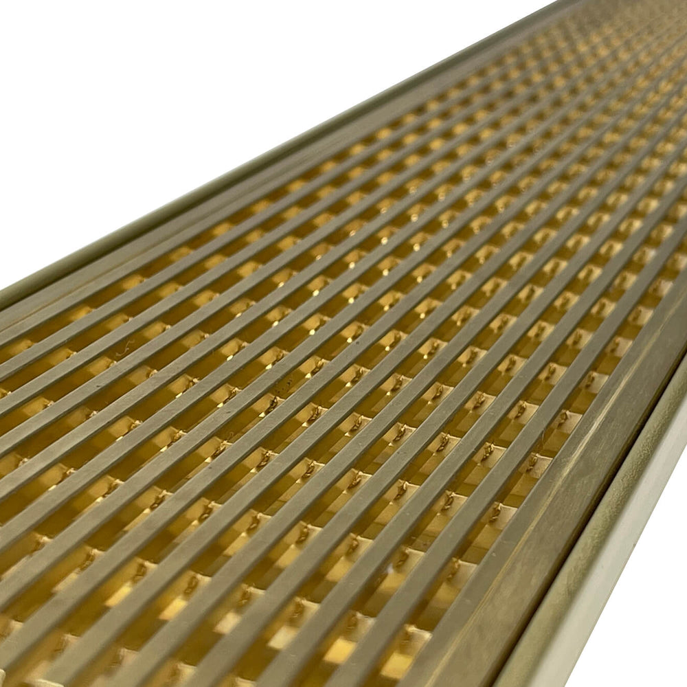GRATES2GO NATURAL BRASS WEDGE WIRE DRAIN 1000MM LENGTH (CUSTOM AVAILABLE)