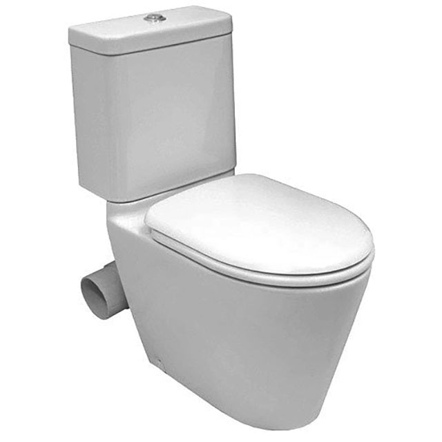 JOHNSON SUISSE SPACE SOLUTION SKEW TRAP CLOSE-COUPLED COMMERCIAL TOILET GLOSS WHITE