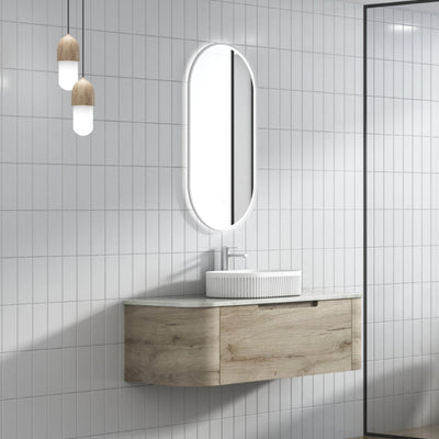 AULIC HAMILTON WHITE OAK 1200MM SINGLE BOWL WALL HUNG VANITY