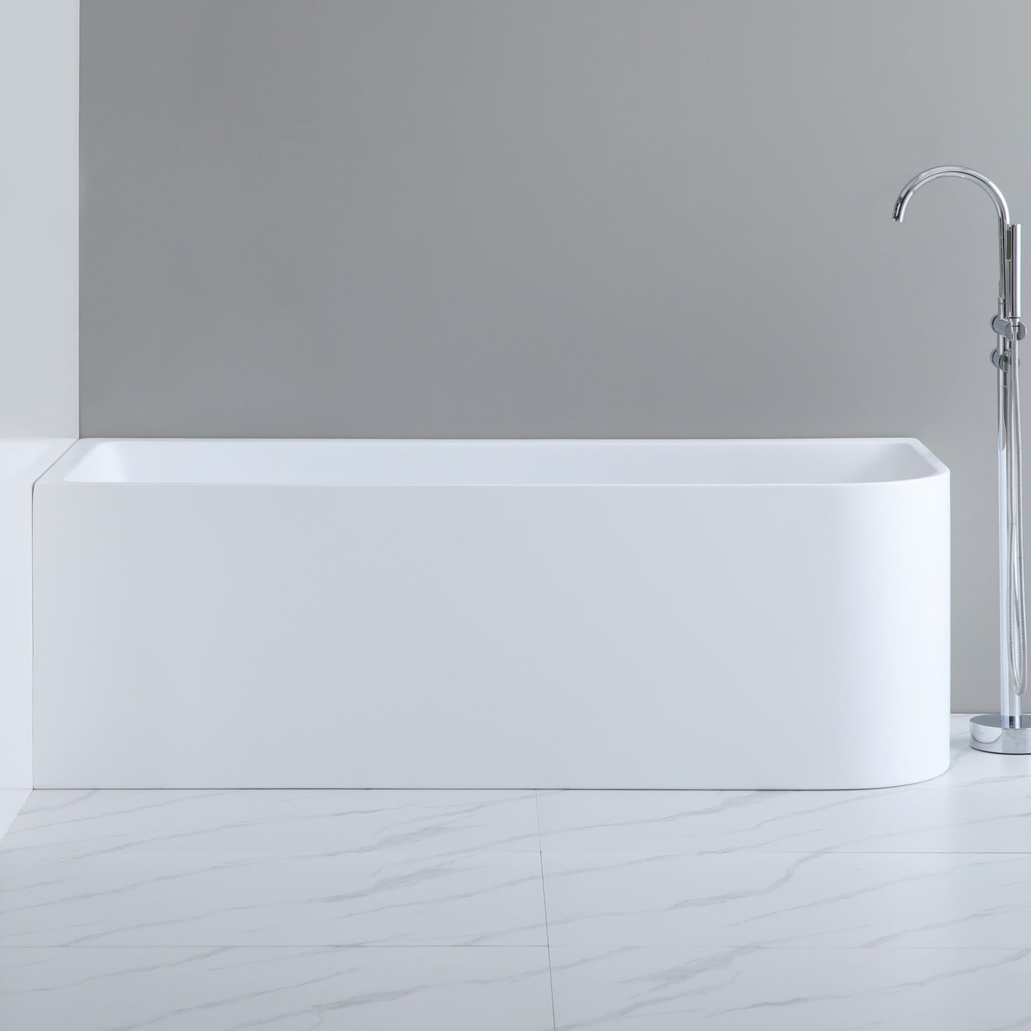 POSEIDON LEFT CORNER MULTI-FIT BATHTUB GLOSS WHITE (AVAILABLE IN 1400MM, 1500MM AND 1700MM)
