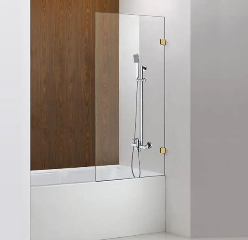 COVEY FIXED PANEL OVER BATHTUB SCREEN BRUSHED GOLD