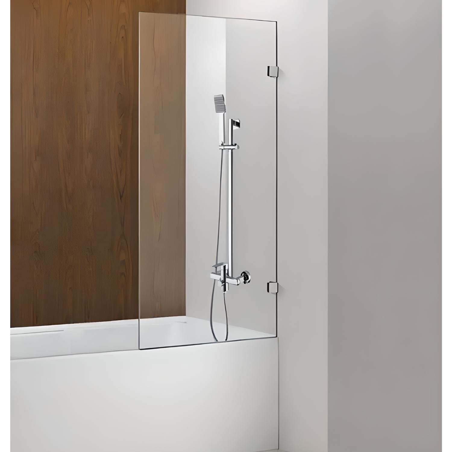 COVEY FIXED PANEL OVER BATHTUB SCREEN BRUSHED NICKEL