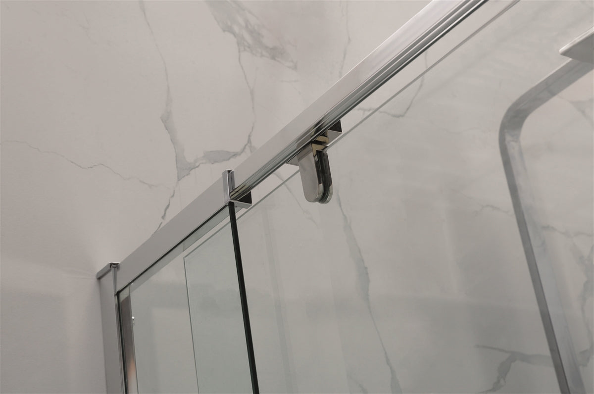 COVEY SEMI-FRAMELESS PIVOTAL DOOR CHROME