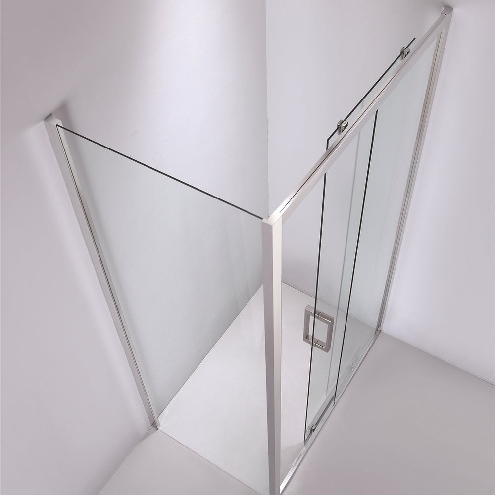 COVEY SEMI-FRAMELESS SINGLE SLIDING DOOR SHOWER SCREEN CHROME