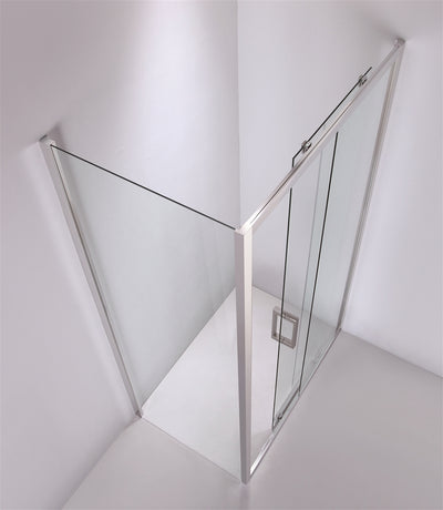 COVEY SEMI-FRAMELESS SINGLE SLIDING DOOR SHOWER SCREEN CHROME