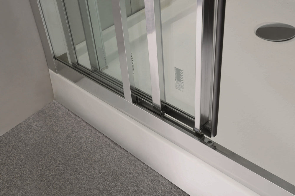 COVEY SEMI-FRAMED TRIPLE SLIDING DOOR WITH 3 PANEL SHOWER SCREEN CHROME
