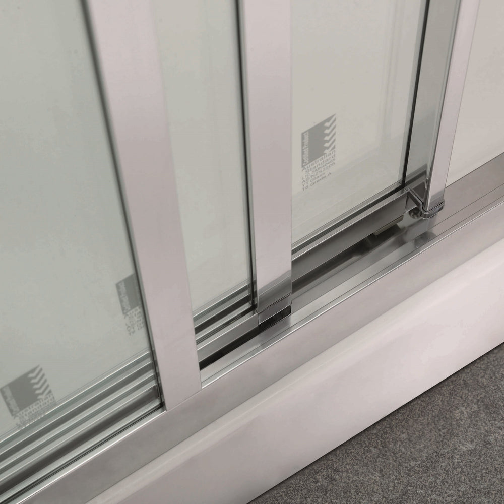 COVEY SEMI-FRAMED TRIPLE SLIDING DOOR WITH 3 PANEL SHOWER SCREEN CHROME