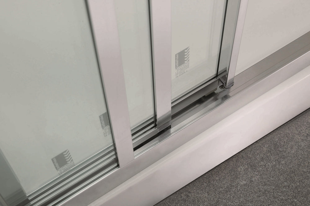 COVEY SEMI-FRAMED TRIPLE SLIDING DOOR WITH 3 PANEL SHOWER SCREEN CHROME