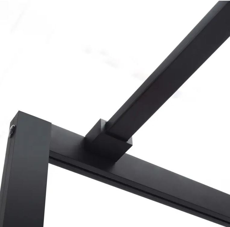 COVEY FRAMED 15 PRINTED GRILLS WALK IN SINGLE PANEL SHOWER SCREEN MATTE BLACK