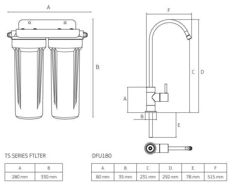 PURETEC LEAD FREE HIGH LOOP DESIGNER FAUCET WITH DUAL FILTER SYSTEM