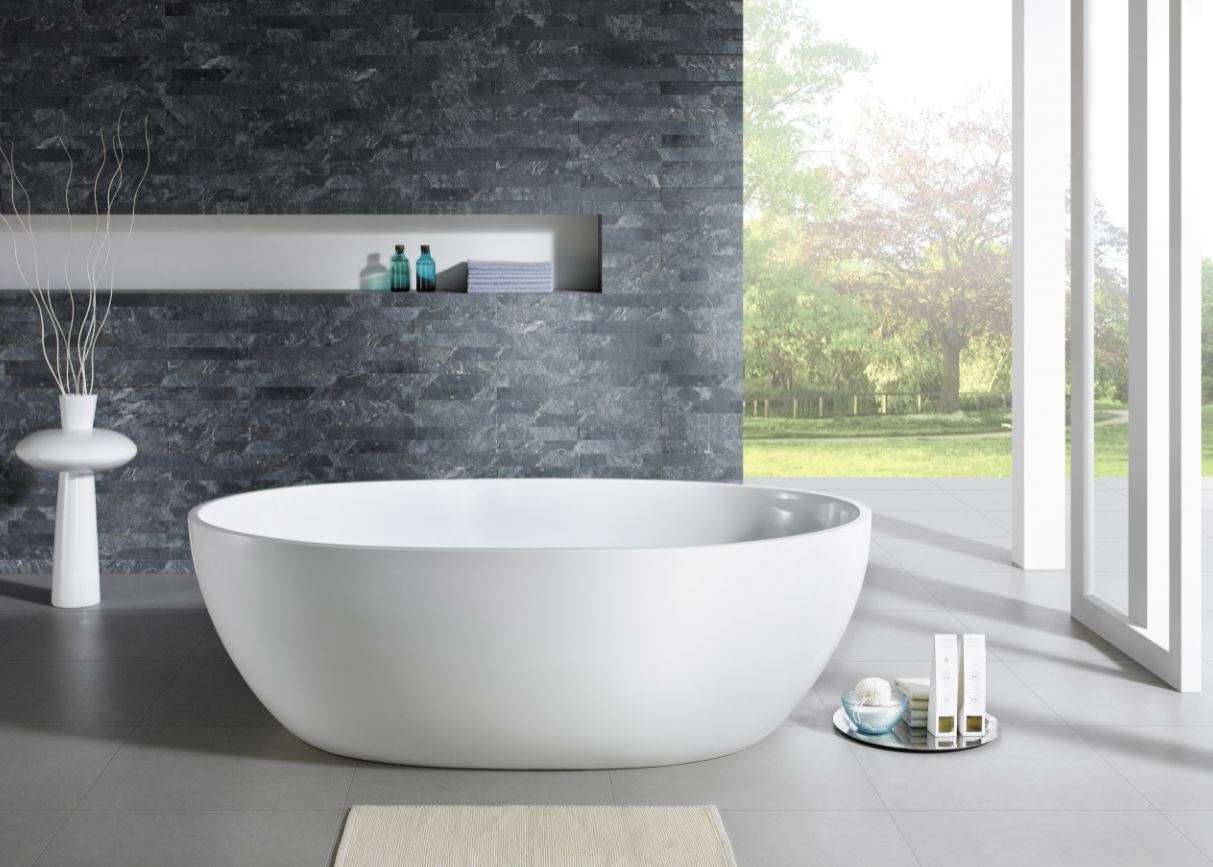 POSEIDON OLIVIA FREE STANDING BATHTUB GLOSS WHITE (AVAILABLE IN 1000MM, 1300MM ,1530MM AND 1690MM)